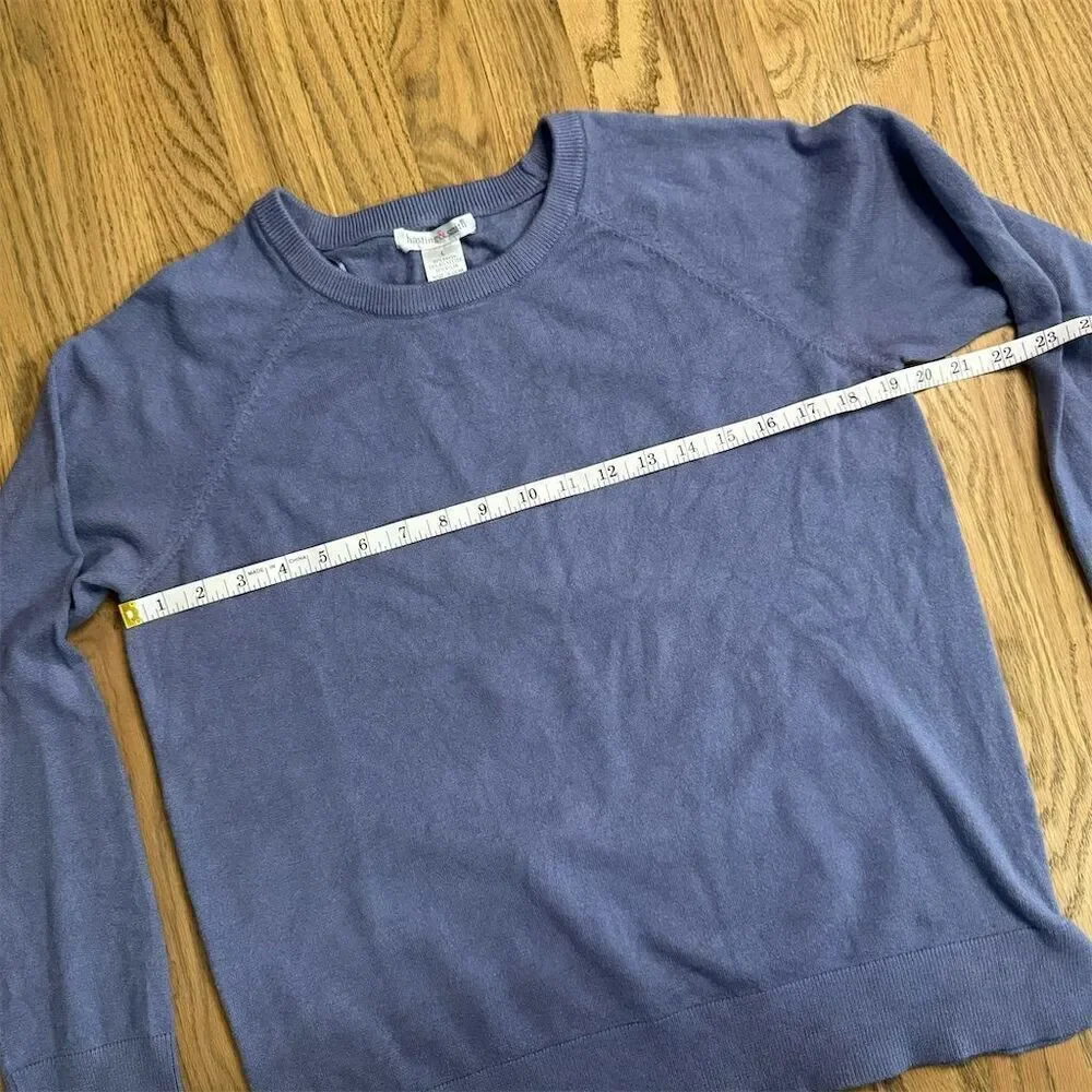 Hasting & Smith Periwinkle Blue Crewneck Sweater Women's Size Large Long Sleeve